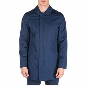New Michael Kors Men US M Blue Waterproof Coat Midnight Blue Classic Pea Trench 